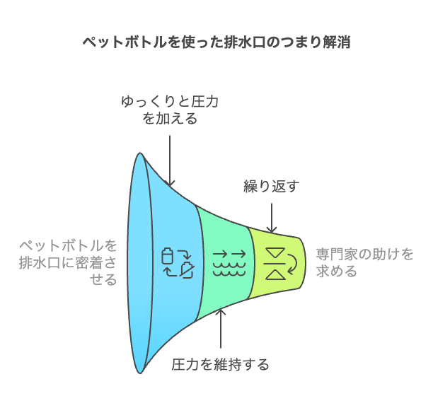 ペットボトルを使ったつまり解消のコツ